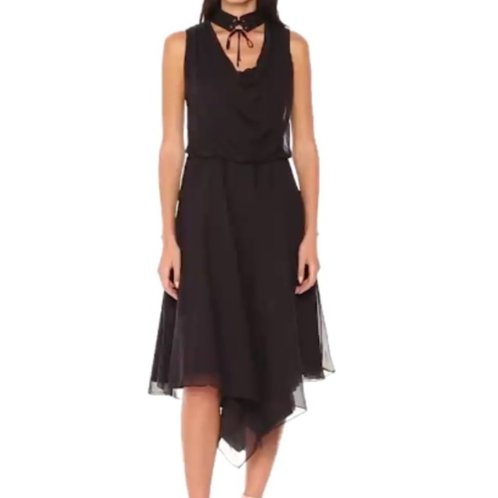 HAUTE HIPPIE Twilight Midi dress 100% SILK  Size  8 Like New